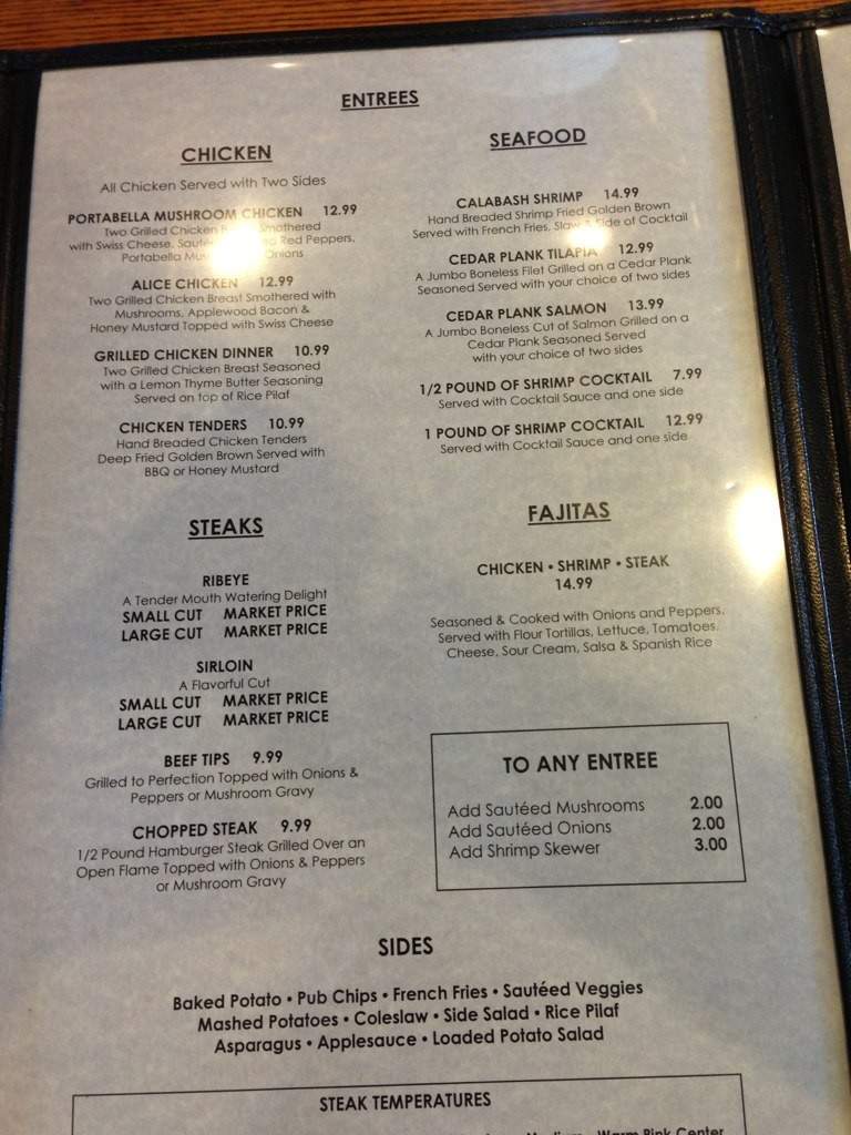 George's 321 Restaurant & Nightclub - Hickory, NC menu_pic