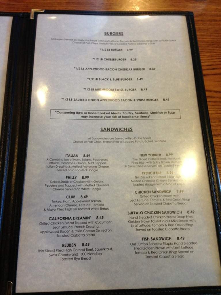 George's 321 Restaurant & Nightclub - Hickory, NC menu_pic