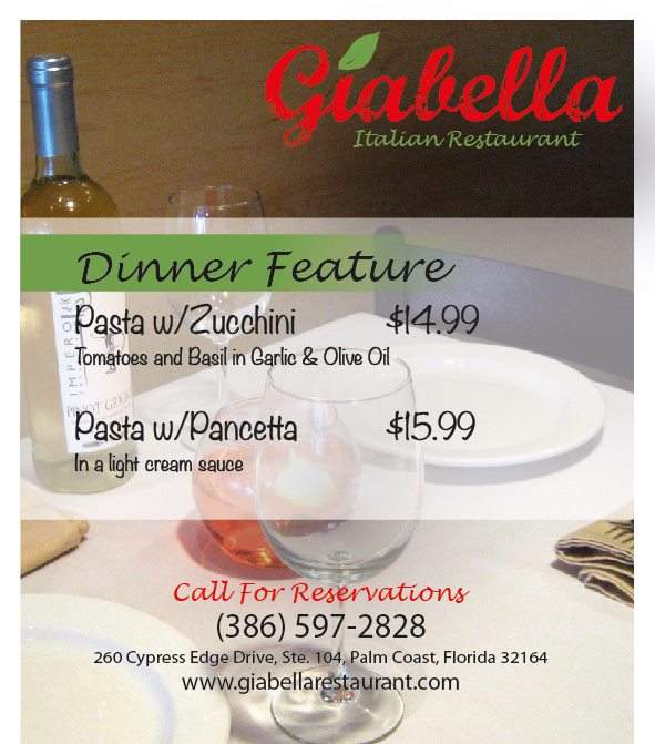 Giabella Fine Italian Cuisine - Palm Coast, FL menu_pic