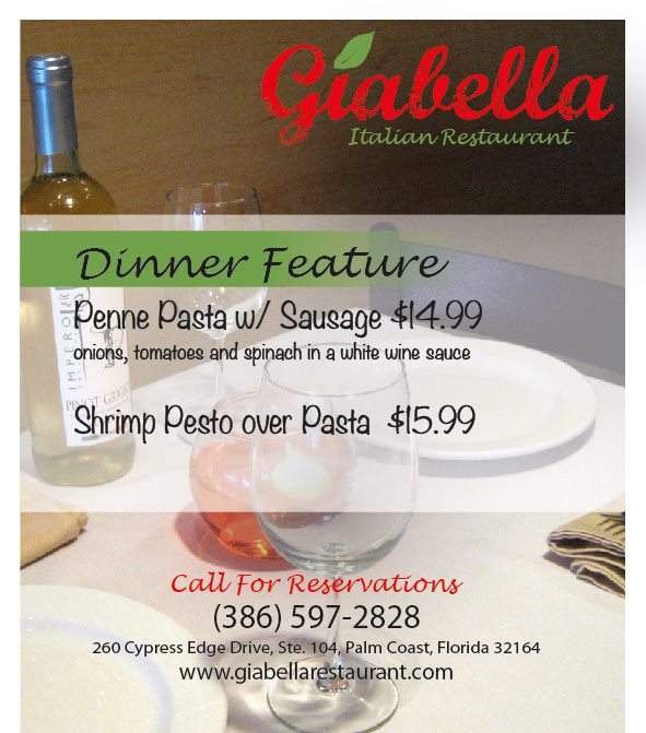 Giabella Fine Italian Cuisine - Palm Coast, FL menu_pic