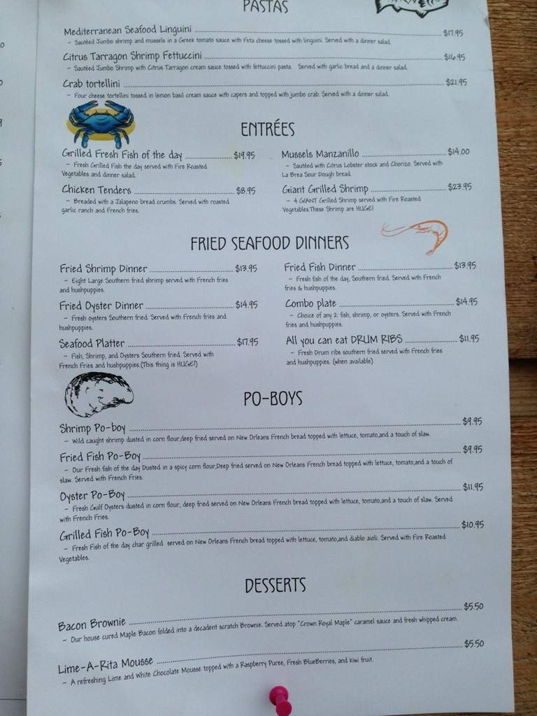 Giggitys - Port Aransas, TX menu_pic