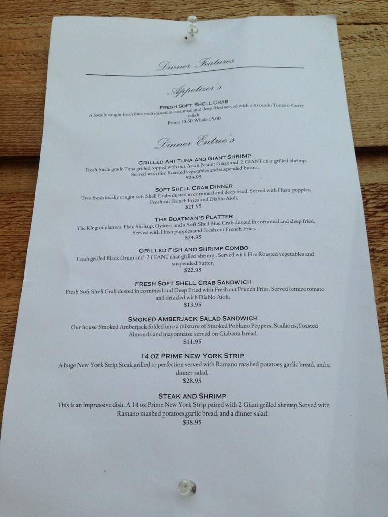 Giggitys - Port Aransas, TX menu_pic