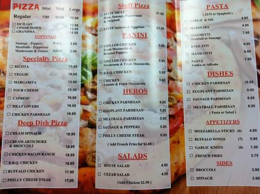 Gino's Express Pizza - Middle Village, NY menu_pic