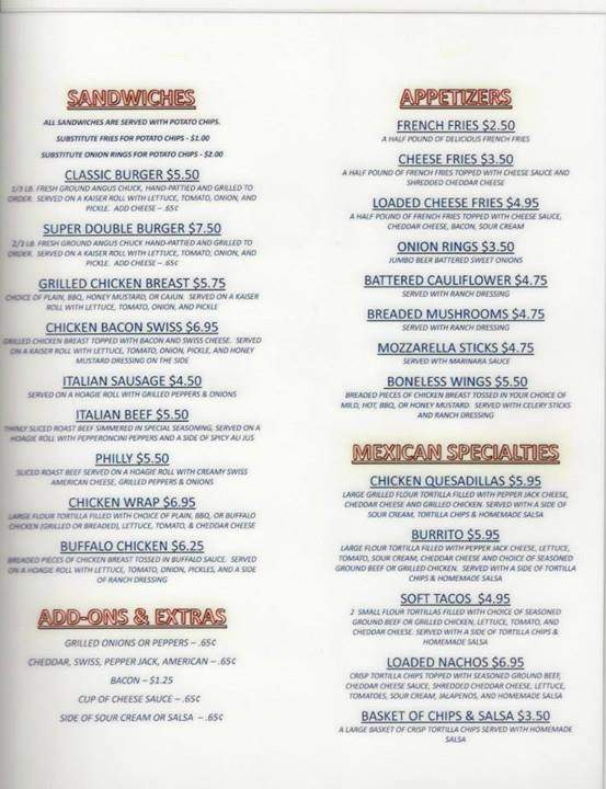 Goldy's Bar & Grill - Champaign, IL menu_pic