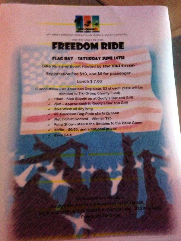 Goofy's Bar and Grill - Canyon Lake, TX menu_pic