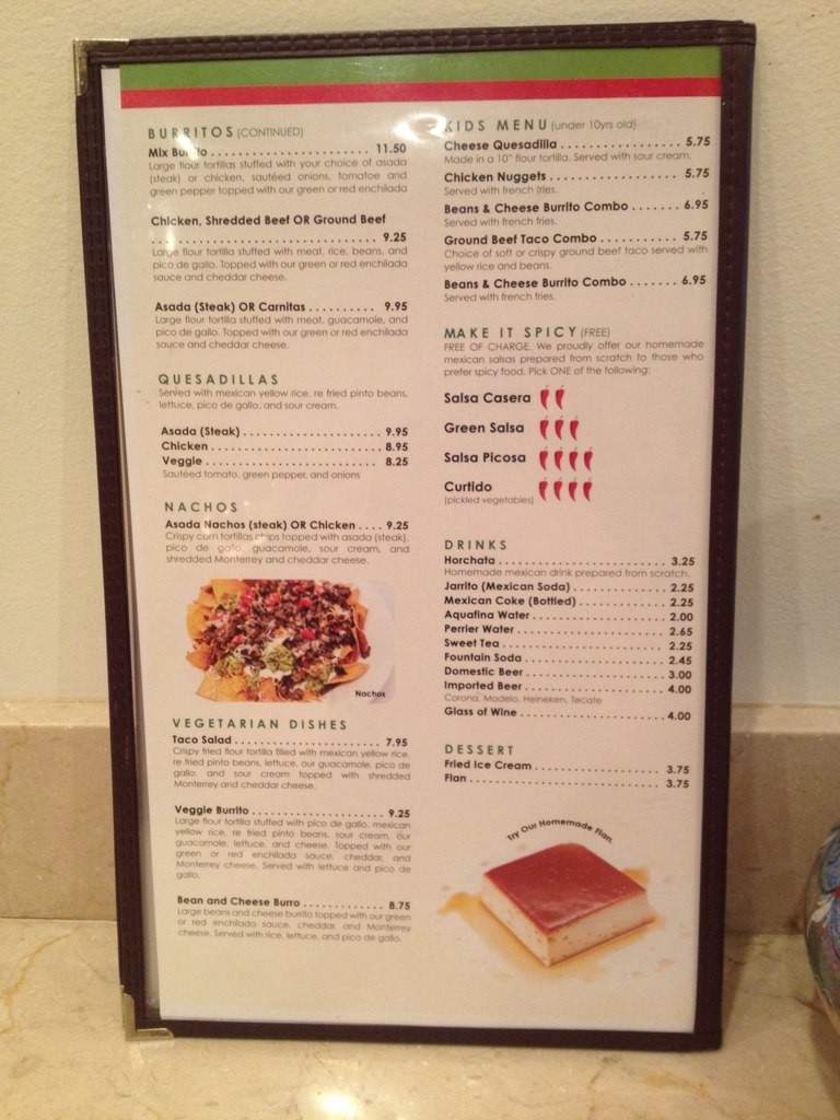 Green Salsa Mexican Grill - Wellington, FL menu_pic