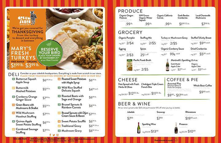 Green Zebra Grocery - Portland, OR menu_pic