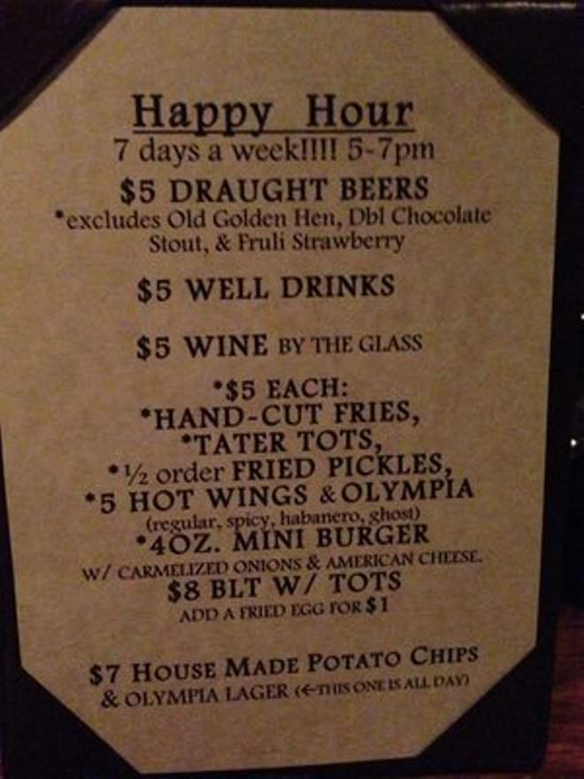 Griffin - Los Angeles, CA menu_pic