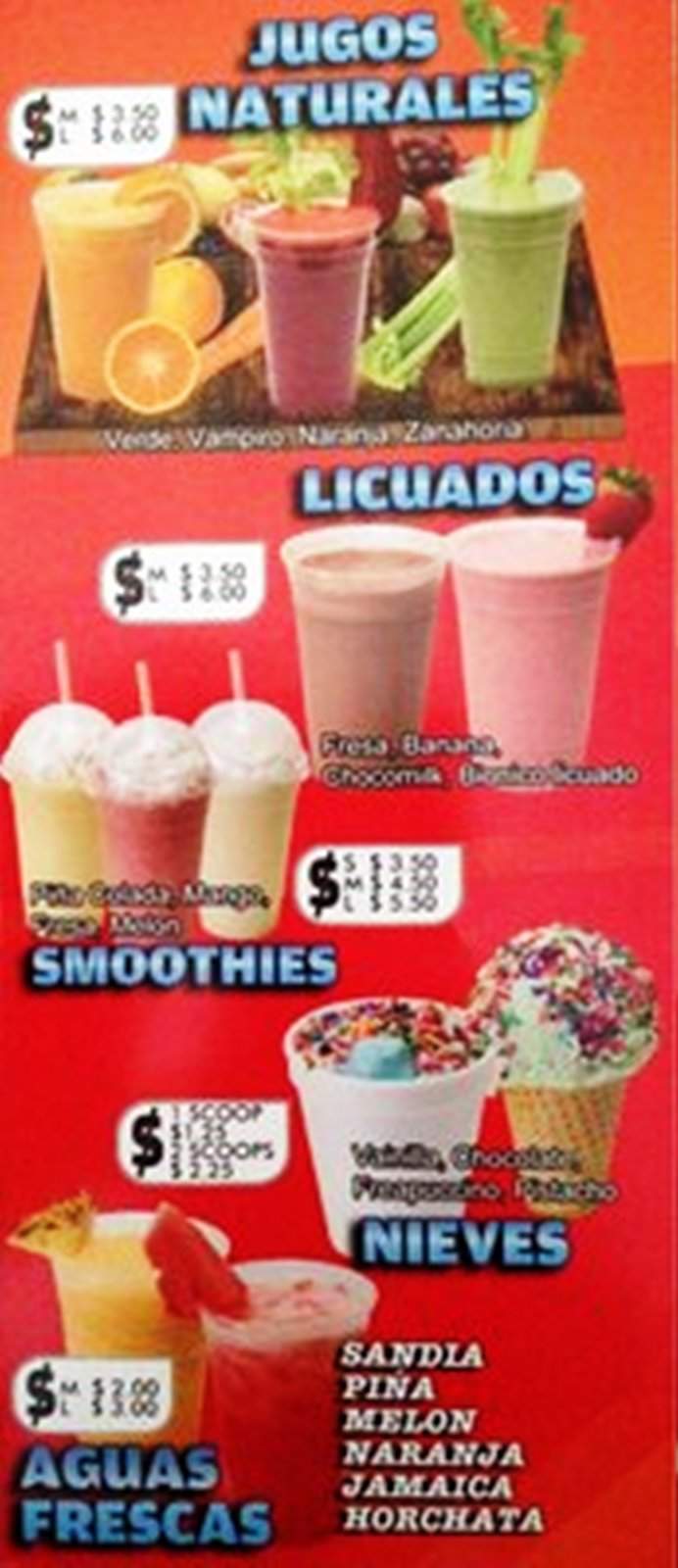 GTO Juice Bar - Whittier, CA menu_pic