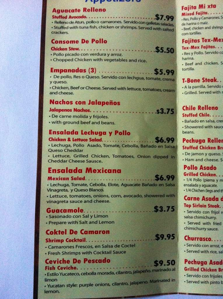 Guatemex Restaurant - Indiantown, FL menu_pic