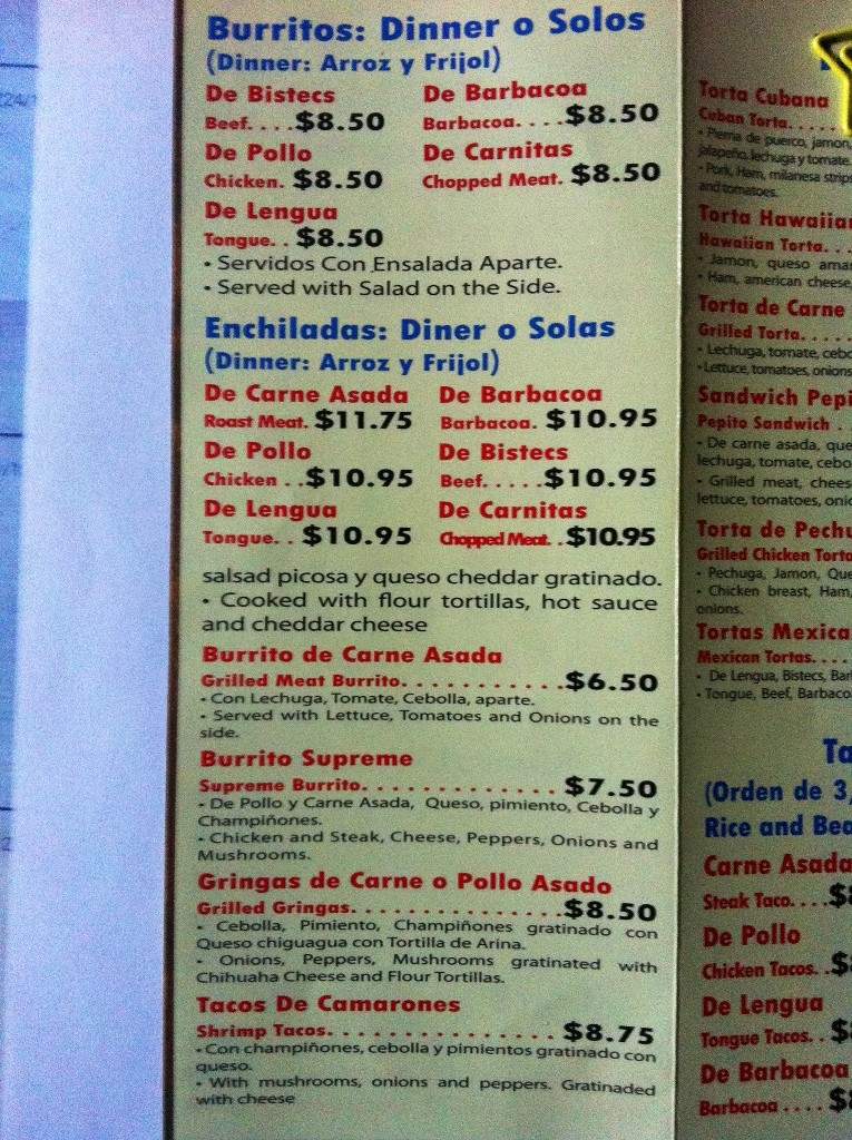 Guatemex Restaurant - Indiantown, FL menu_pic