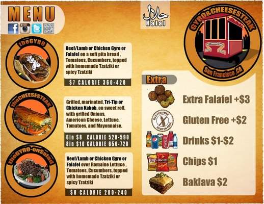 Gyro & Cheesesteak Trolley - San Francisco, CA menu_pic