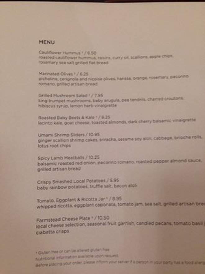 Habitant - Bellevue, WA menu_pic