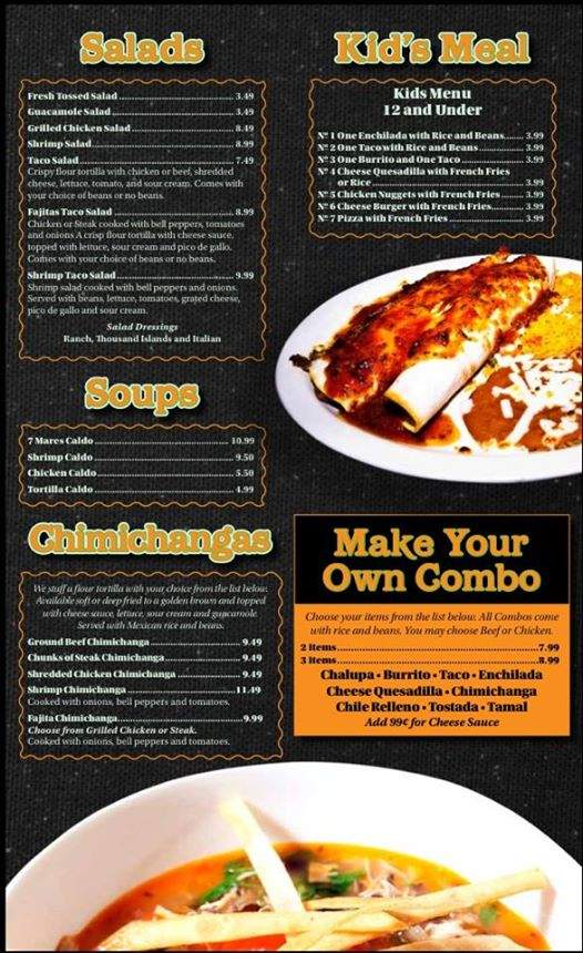 Hacienda 3 Amigos - Powell, TN menu_pic