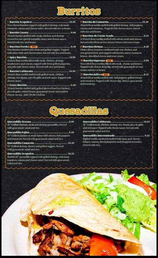 Hacienda 3 Amigos - Powell, TN menu_pic