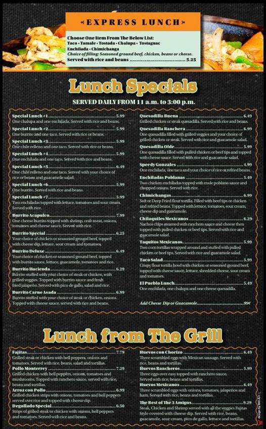 Hacienda 3 Amigos - Powell, TN menu_pic