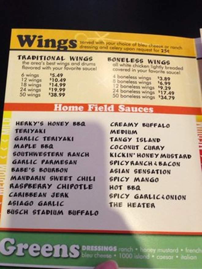 Hall of Fame pizza &wings - Bettendorf, IA menu_pic