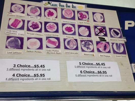 Hayashi's You Make Da Role - Kailua Kona, HI menu_pic
