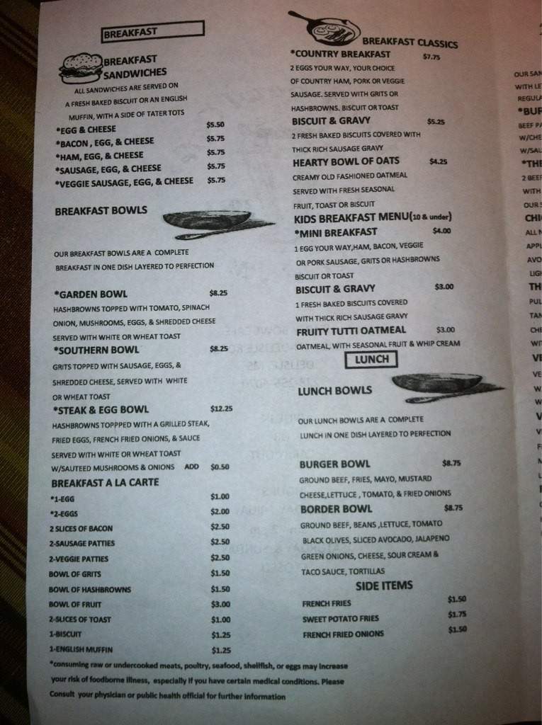 Hearty Bowl Cafe - Pass Christian, MS menu_pic