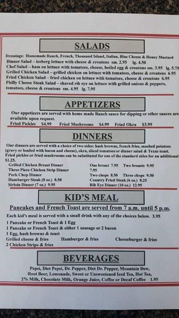 Henley's Place - Greenwood, AR menu_pic