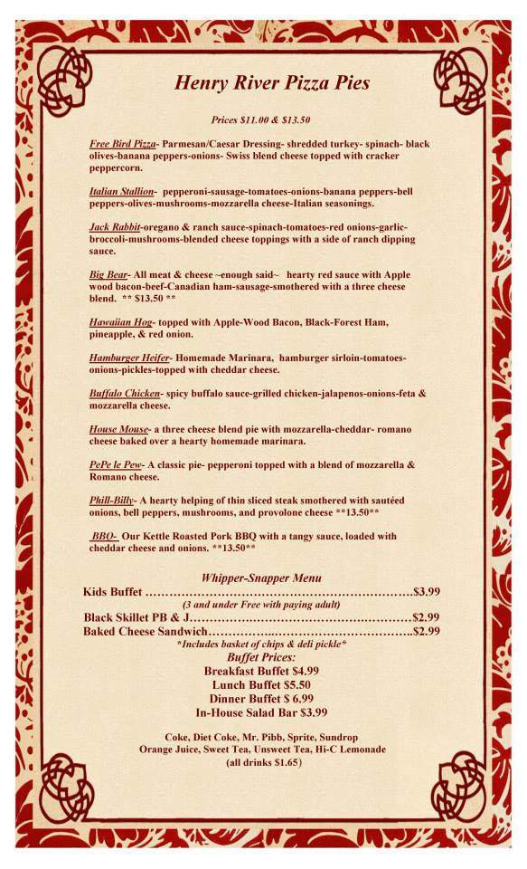Henry River Way - Hildebran, NC menu_pic