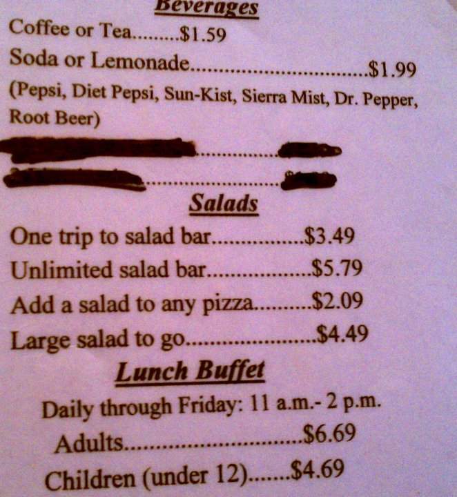 Holt Pizza & Restaurant - Holt, FL menu_pic