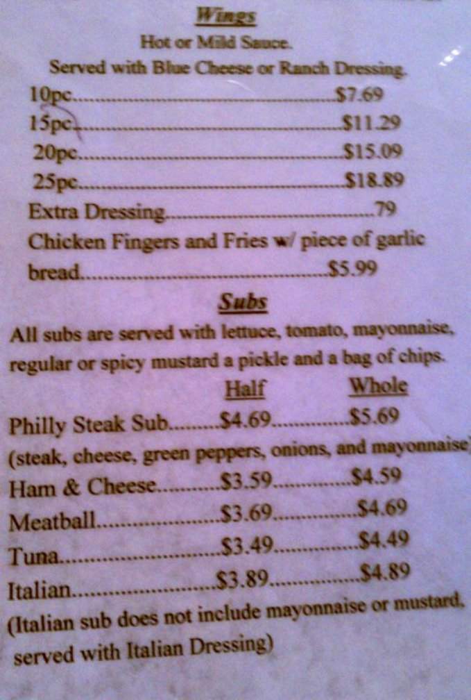 Holt Pizza & Restaurant - Holt, FL menu_pic