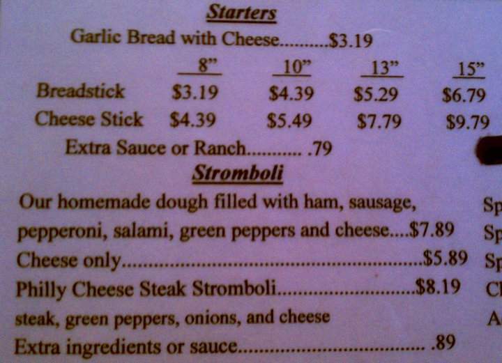 Holt Pizza & Restaurant - Holt, FL menu_pic