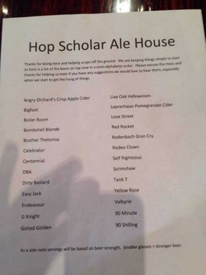 /380213262/Hop-Scholar-Ale-House-Menu-Spring-TX - Spring, TX