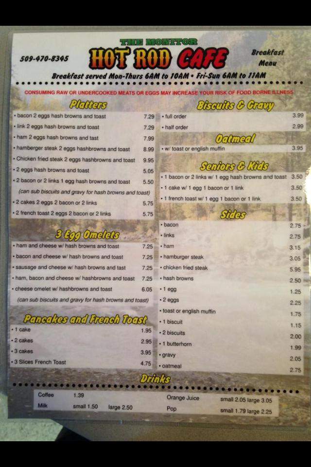 Hot Rod Cafe - Wenatchee, WA menu_pic