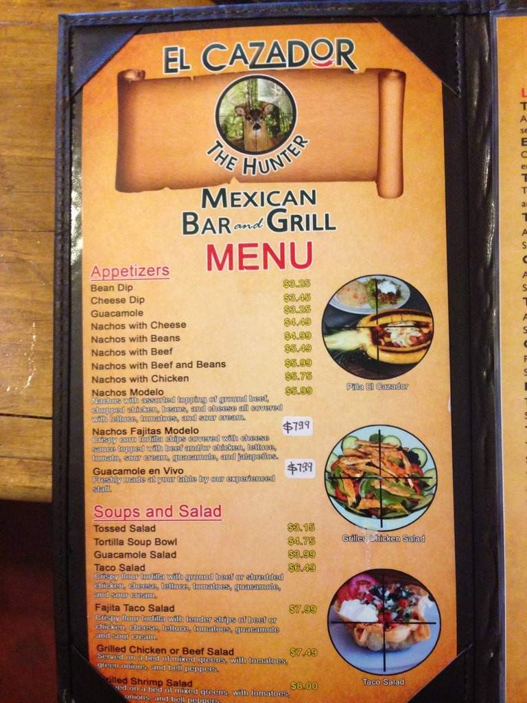 Hunter El Cazador - Lincoln, AR menu_pic