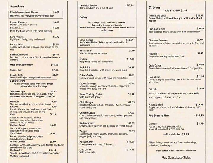 Huntsville Brewery - Huntsville, AL menu_pic