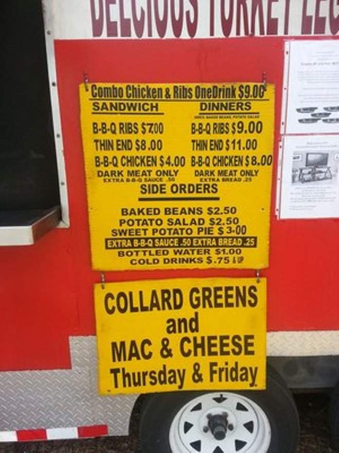 Ice Cream's Delicious Turkey Legs and BBQ - Tampa, FL menu_pic