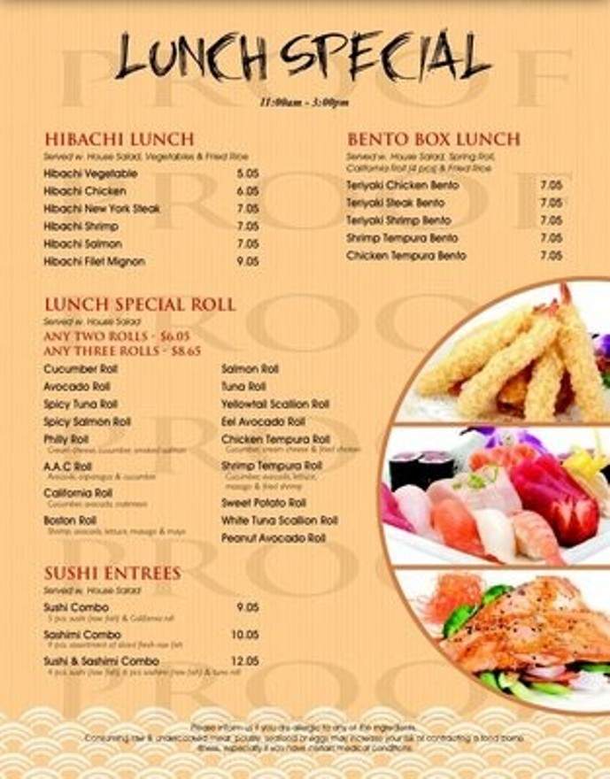 Ichiban Japanese Steakhouse - Summersville, WV menu_pic