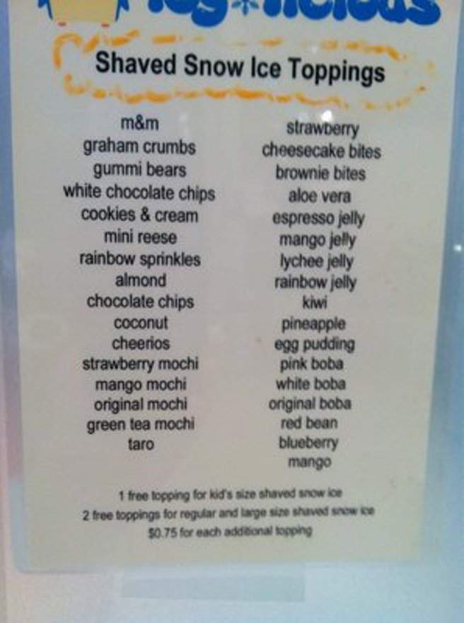Icy Licious - Chino Hills, CA menu_pic