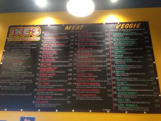 Ike's Love & Sandwiches - Monterey, CA menu_pic