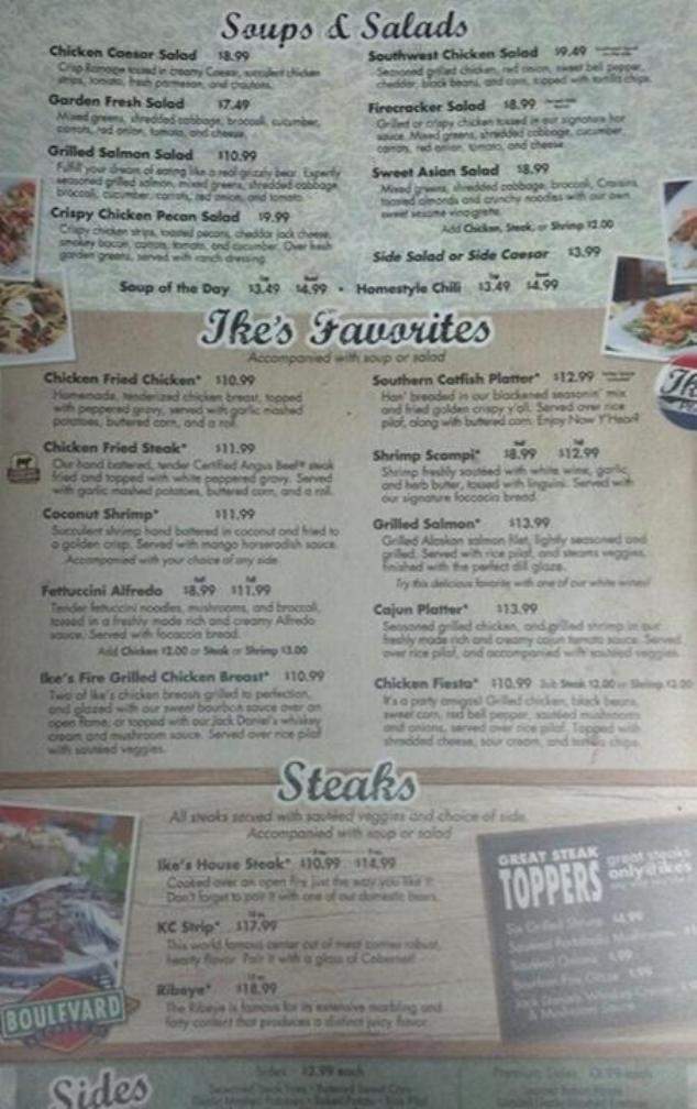 Ike's Place - Abilene, KS menu_pic