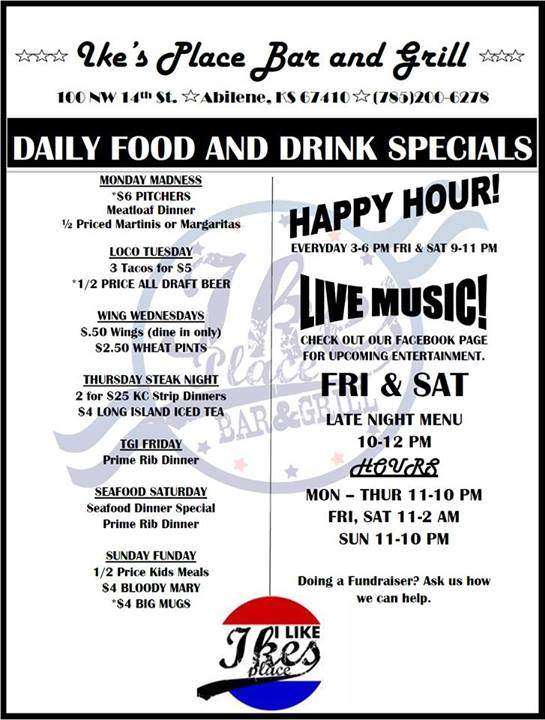 Ike's Place - Abilene, KS menu_pic