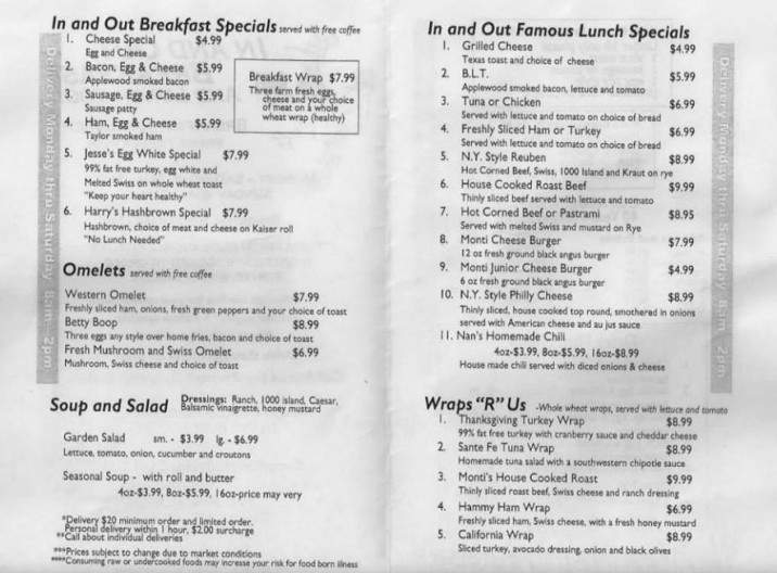 In and Out Breakfast - Biloxi, MS menu_pic