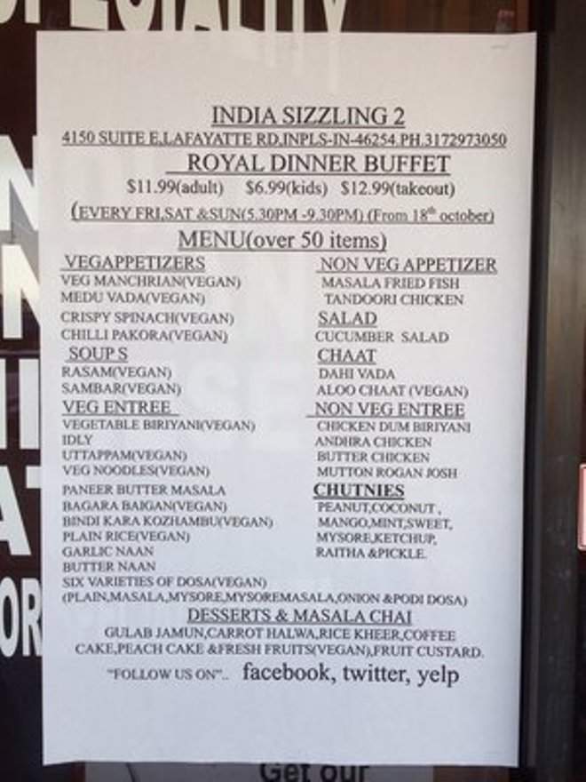 /380213883/India-Sizzling-II-Indianapolis-IN - Indianapolis, IN