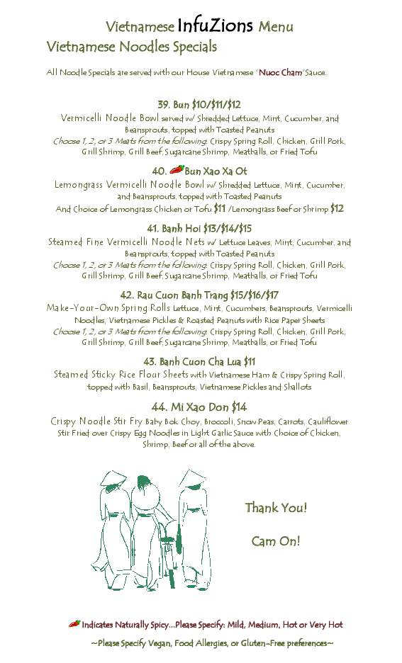 Infuzions Thai & Vietnamese Restaurant - Sarasota, FL menu_pic