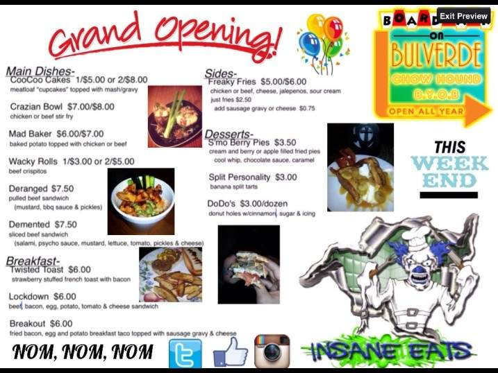 Insane Eats - San Antonio, TX menu_pic