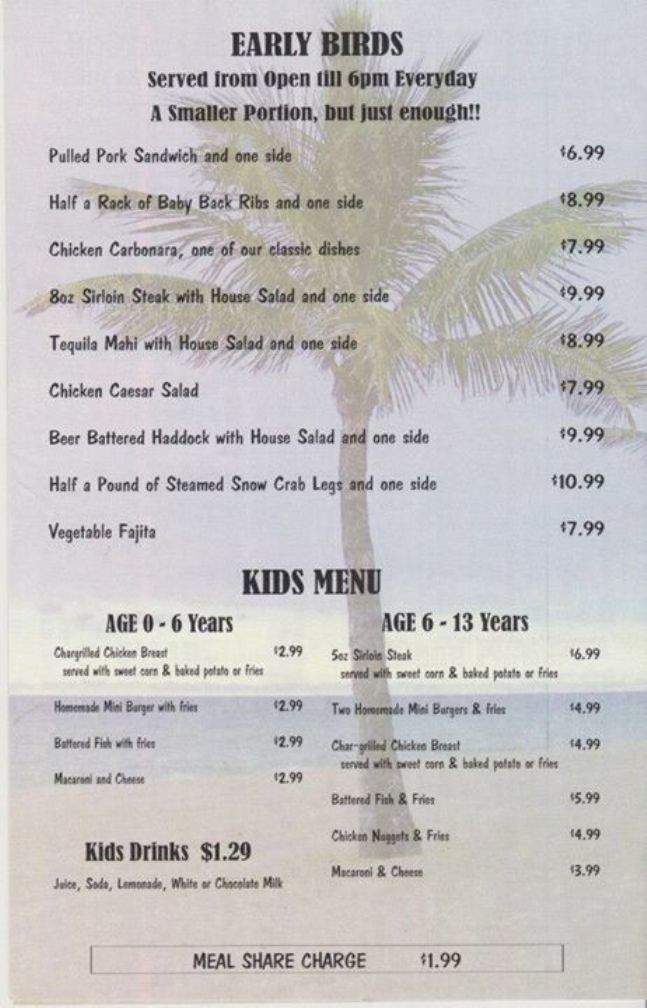 Island Breeze Restaurant & Bar - Largo, FL menu_pic