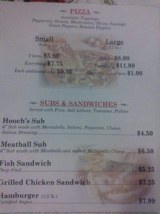 Italian American club - Waynesburg, OH menu_pic