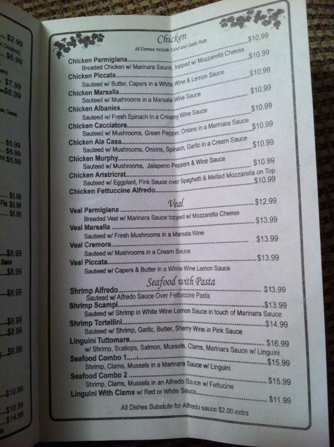 Italian Garden - Lubbock, TX menu_pic