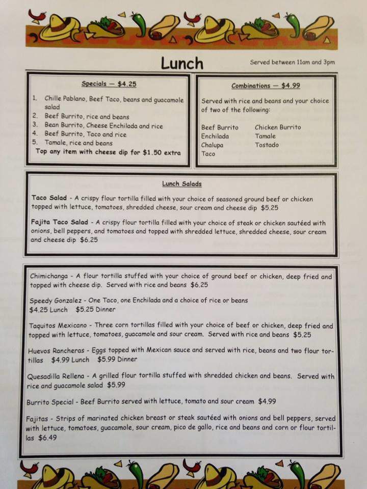 Jalapeno's - Somerville, TN menu_pic