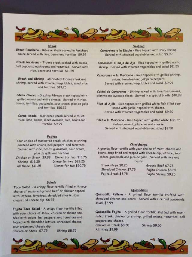 Jalapeno's - Somerville, TN menu_pic