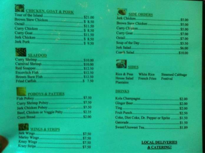 Jamaican Take Out - Biloxi, MS menu_pic