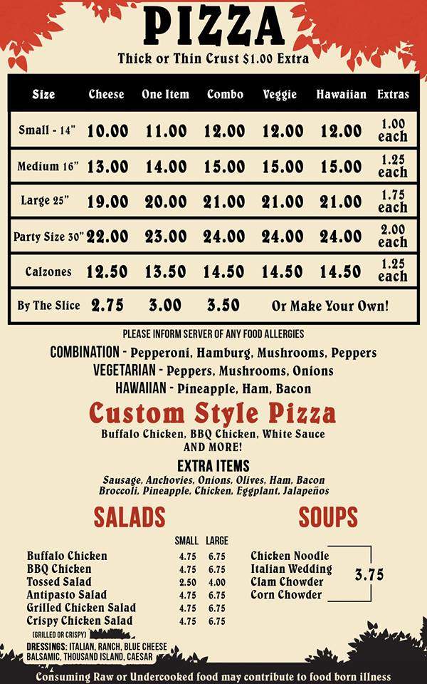 Jerry's Pizza - Westfield, MA menu_pic