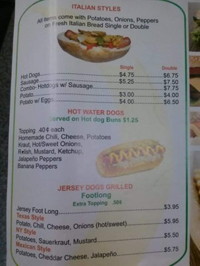 Jersey Doggs - Belleville, NJ menu_pic